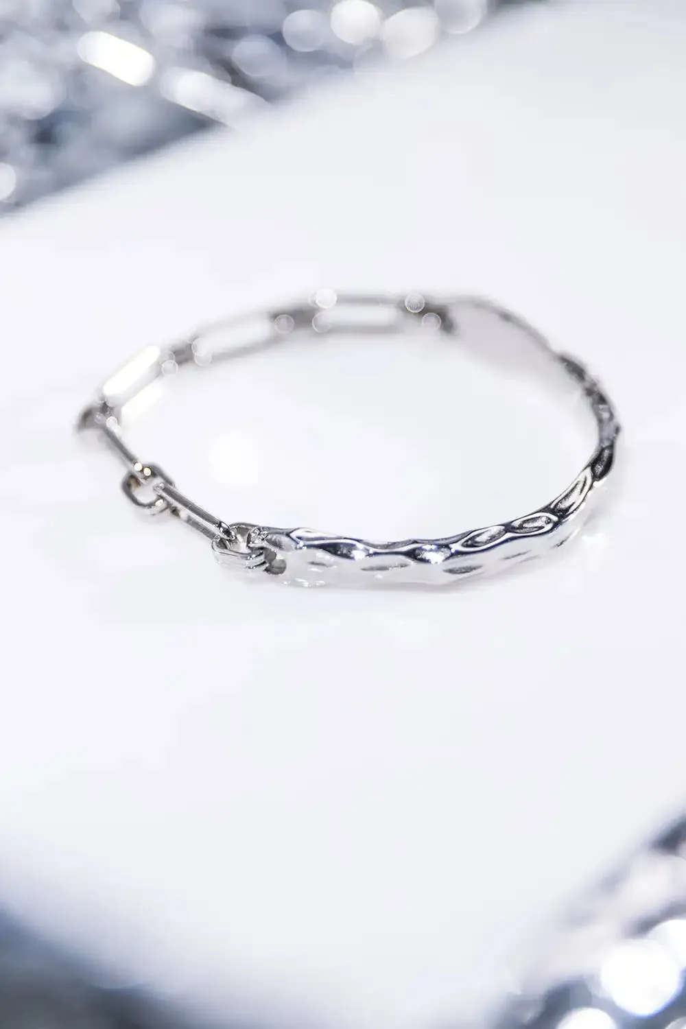 Molten Bangle Silver