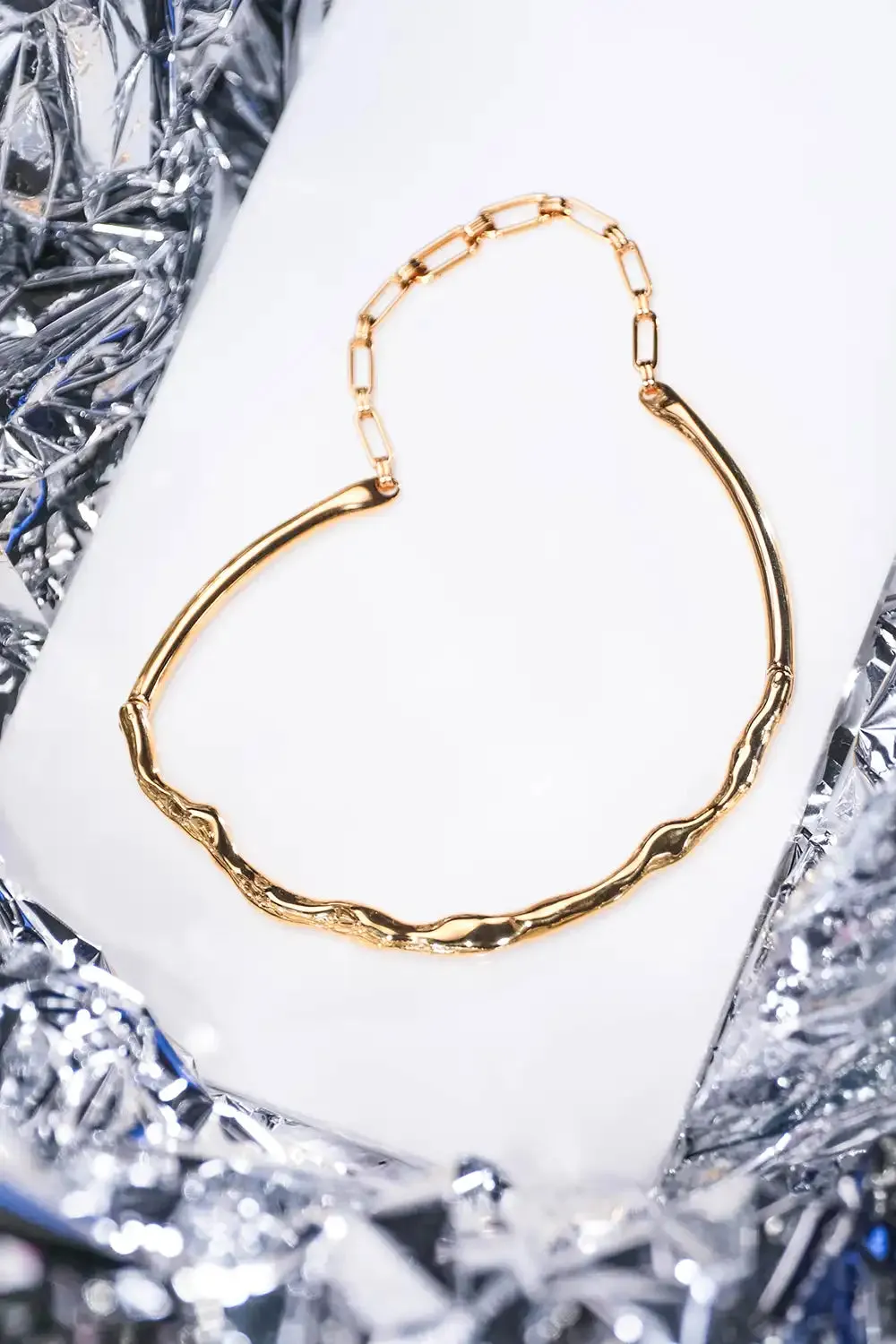 Molten Choker 14K Gold Plated