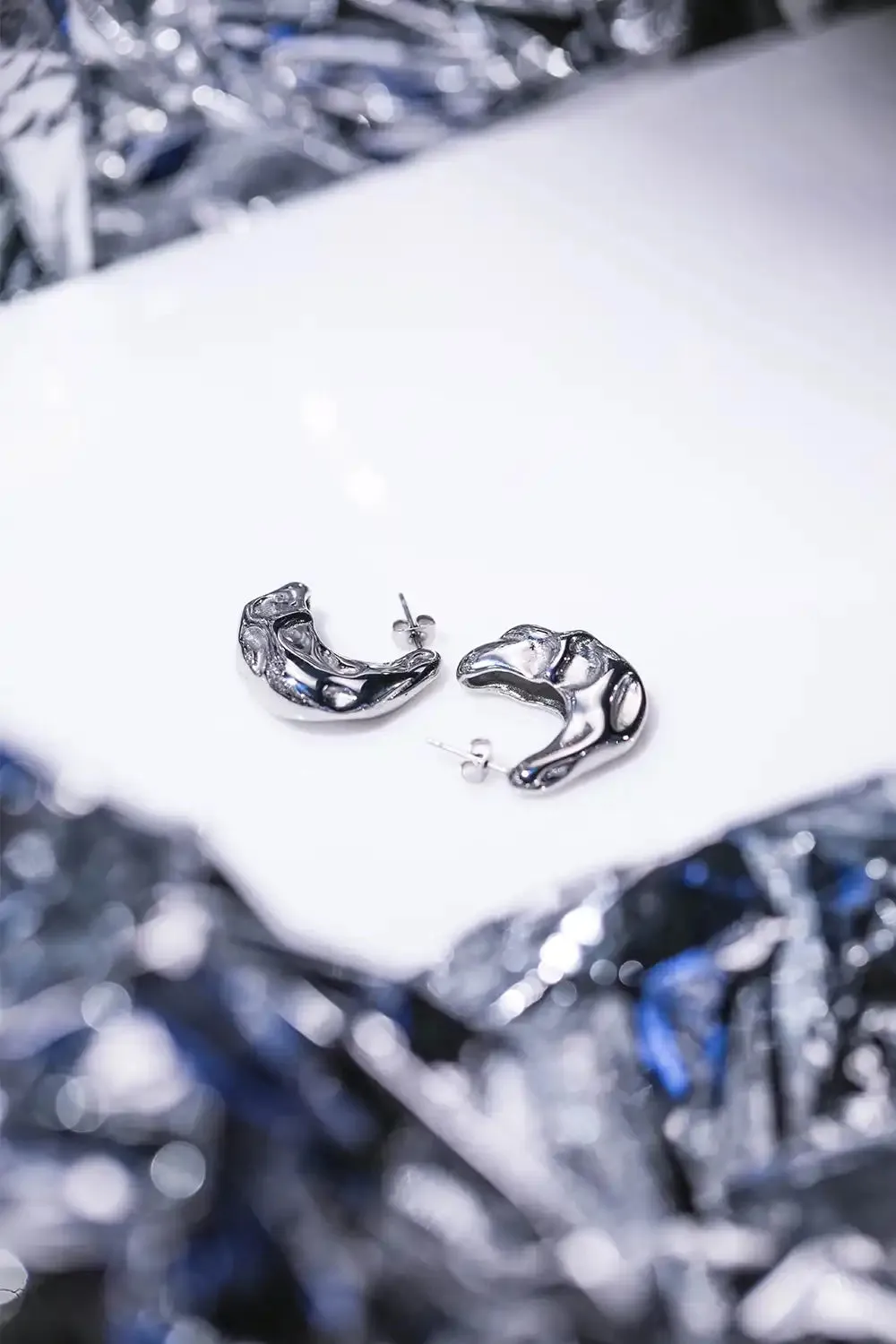 Molten Chunky Hoops Silver