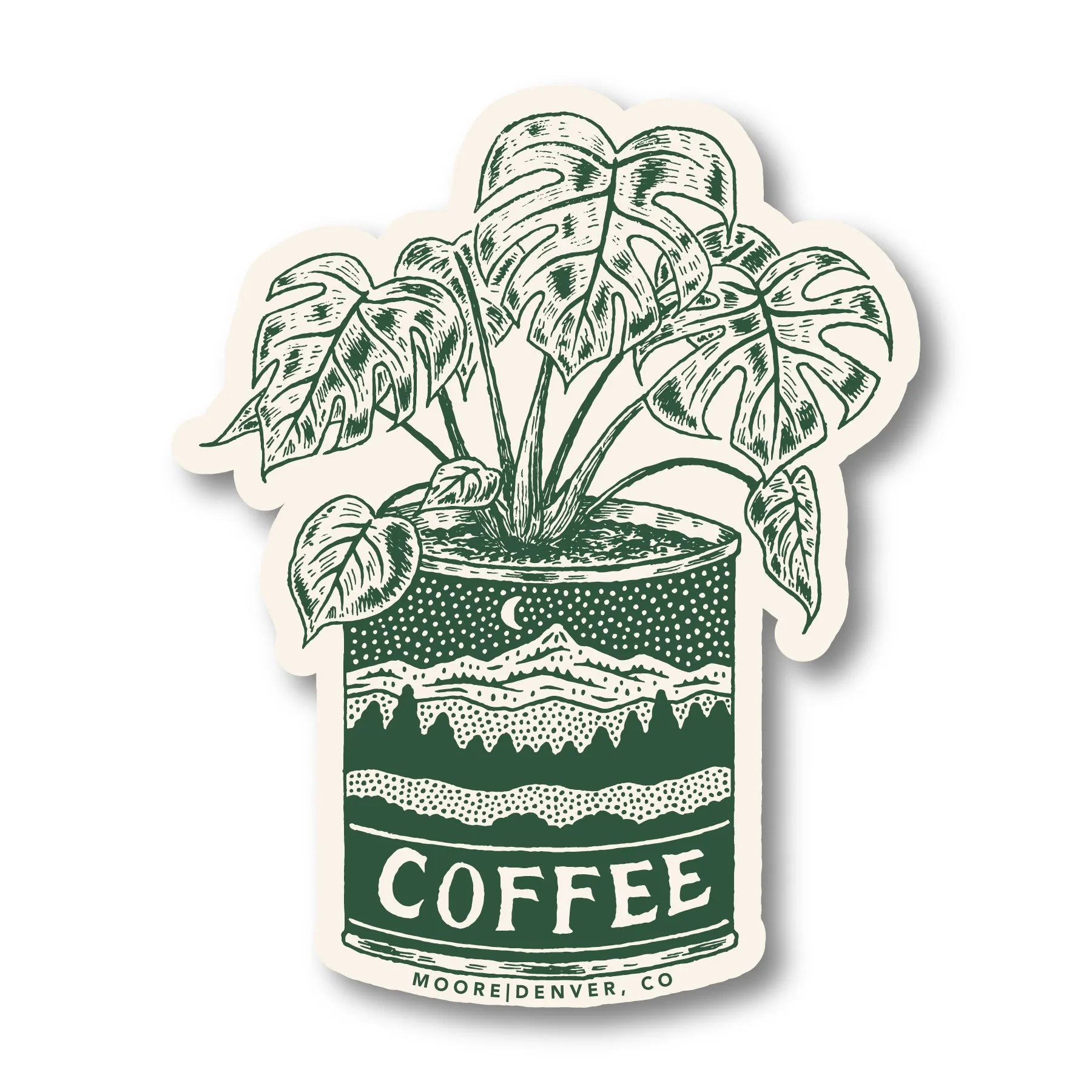 Monstera Can Sticker