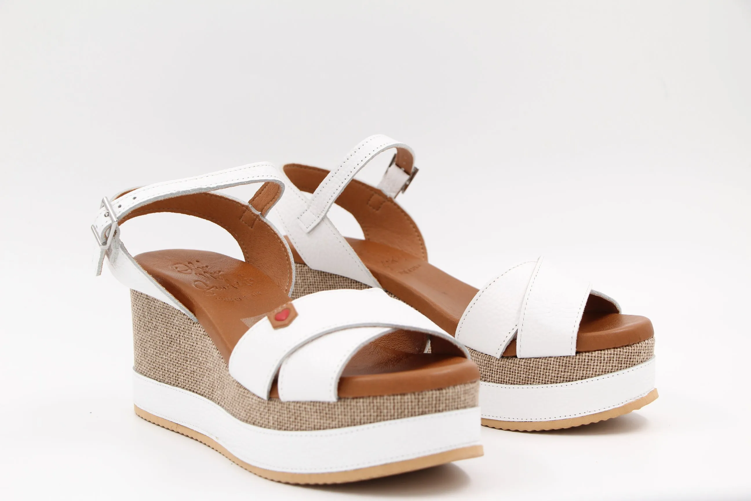 OH MY SANDALS White Platform Sandal 5473