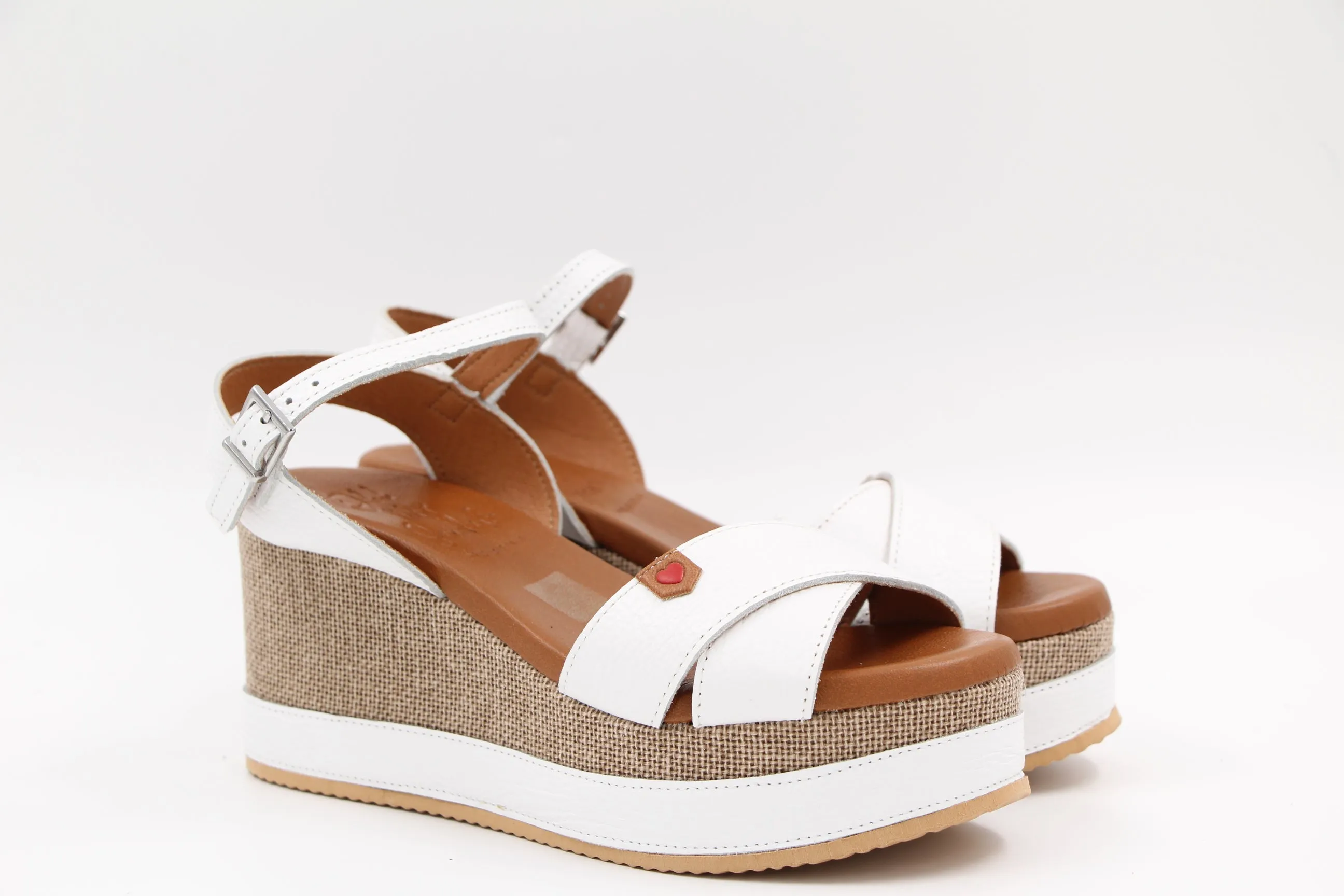 OH MY SANDALS White Platform Sandal 5473