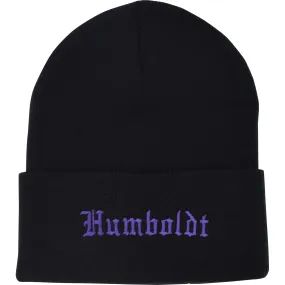 Old English Foldup Beanie BLK-PUR