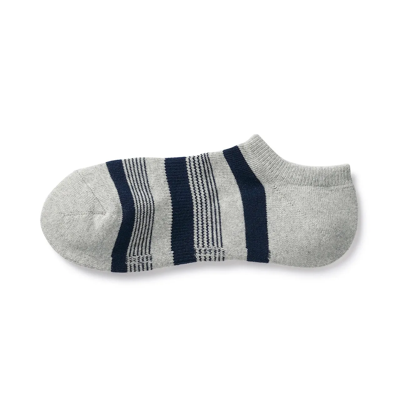 Right Angle Pile Stripe Sneaker Socks