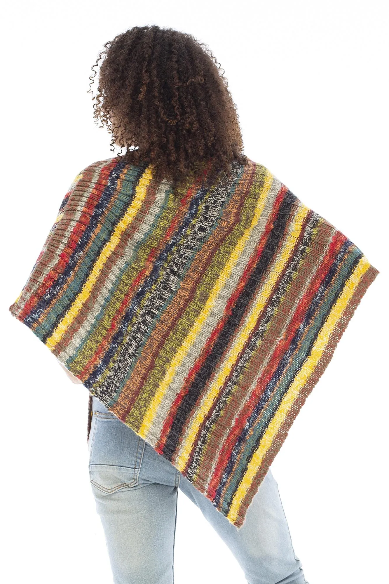 Soft Cable Knit Poncho Sweater