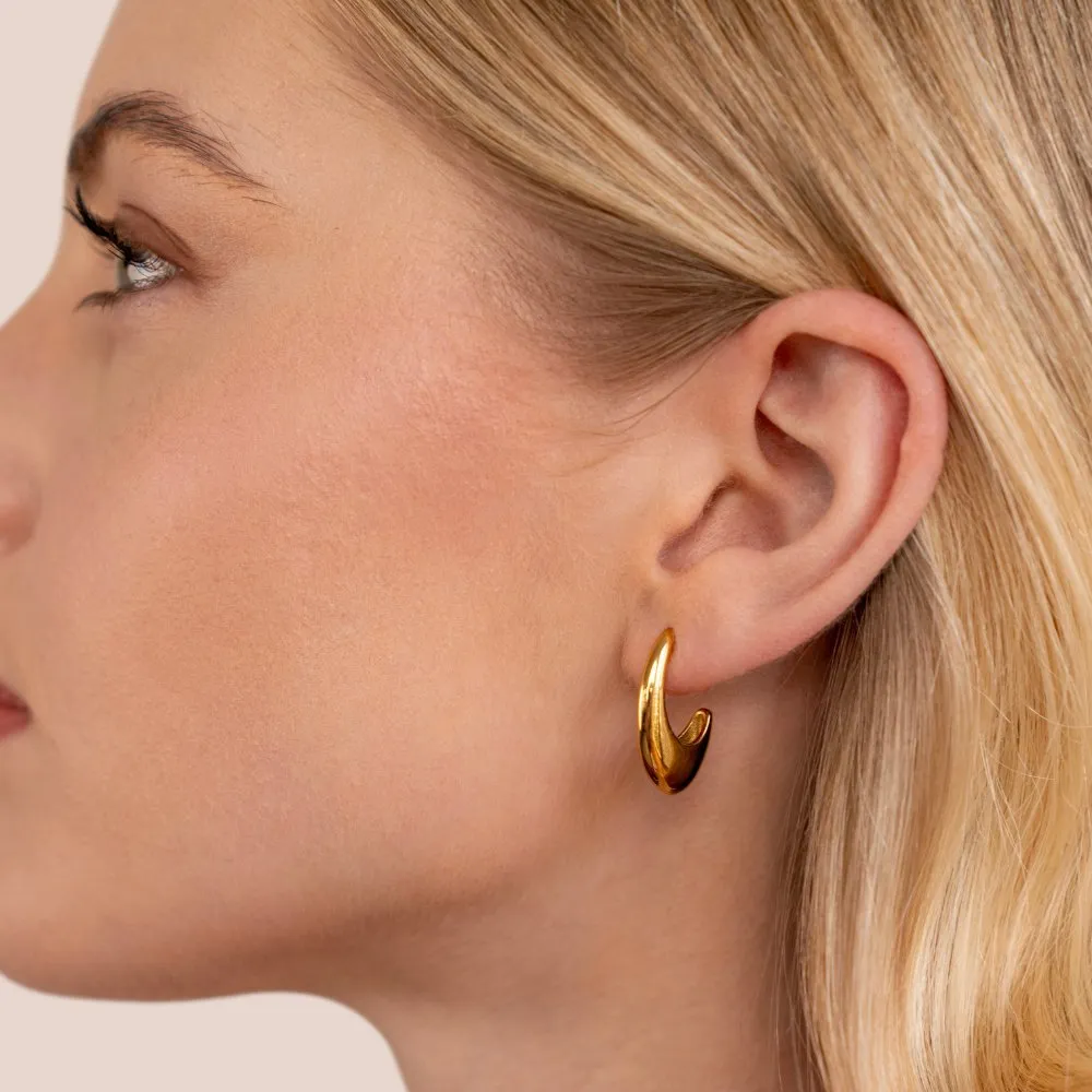 Tara 18K Gold Hoop Earrings