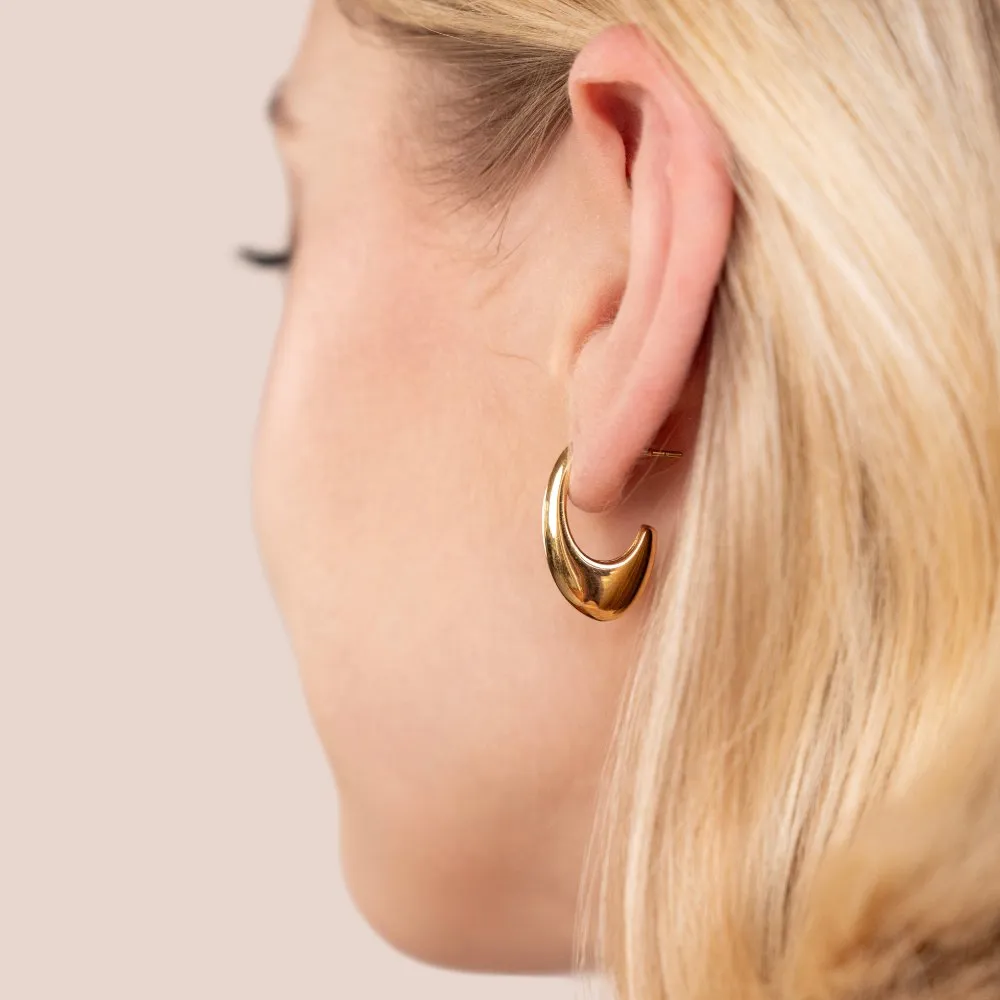 Tara 18K Gold Hoop Earrings