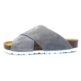 Una Cross-over Sandals | Premium Italian Suede Grey