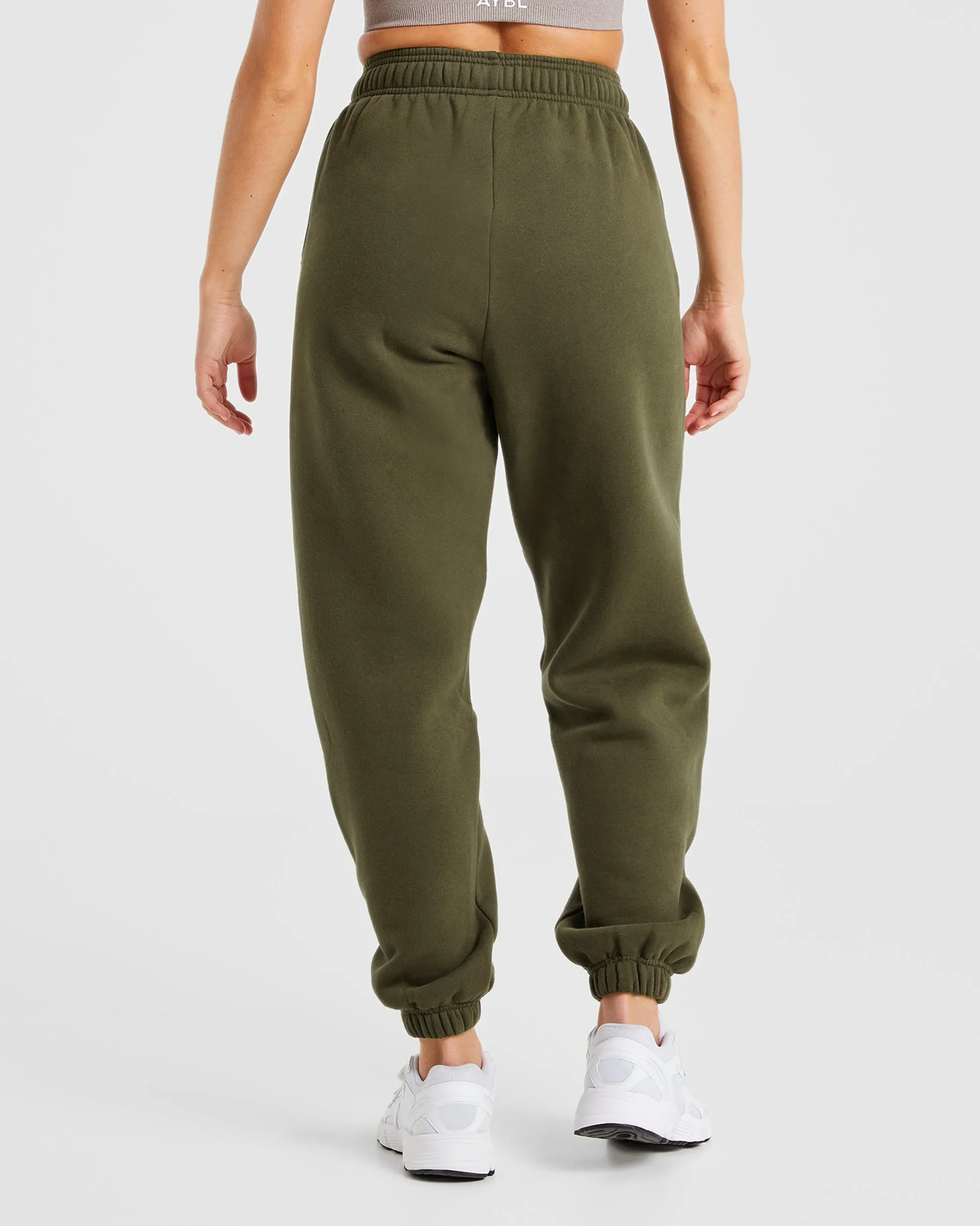 Varsity Oversized Joggers - Khaki