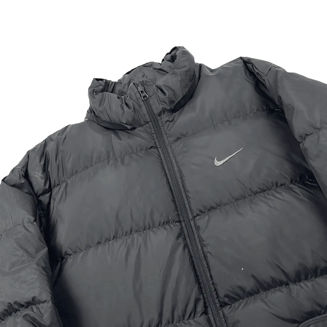 Vintage 90s Black Nike Puffer Coat/ Jacket - Large