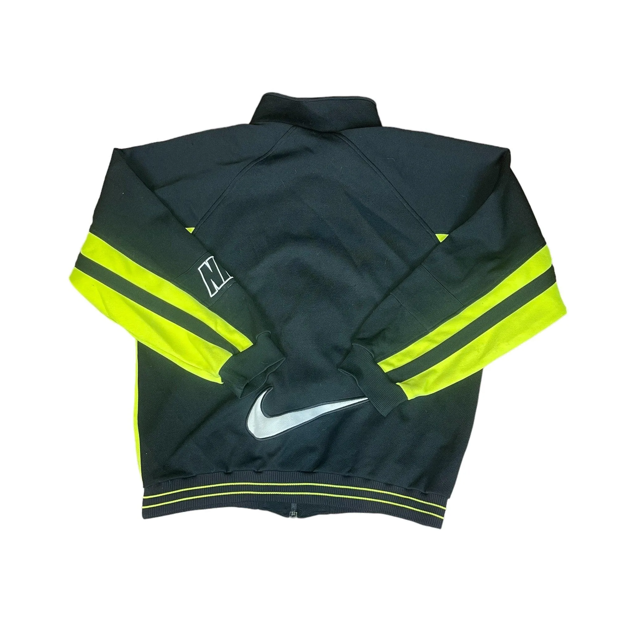 Vintage 90s Black   Yellow Nike Jacket - Large