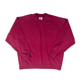 Vintage 90s Burgundy/ Red Nike Sweatshirt - Extra Large