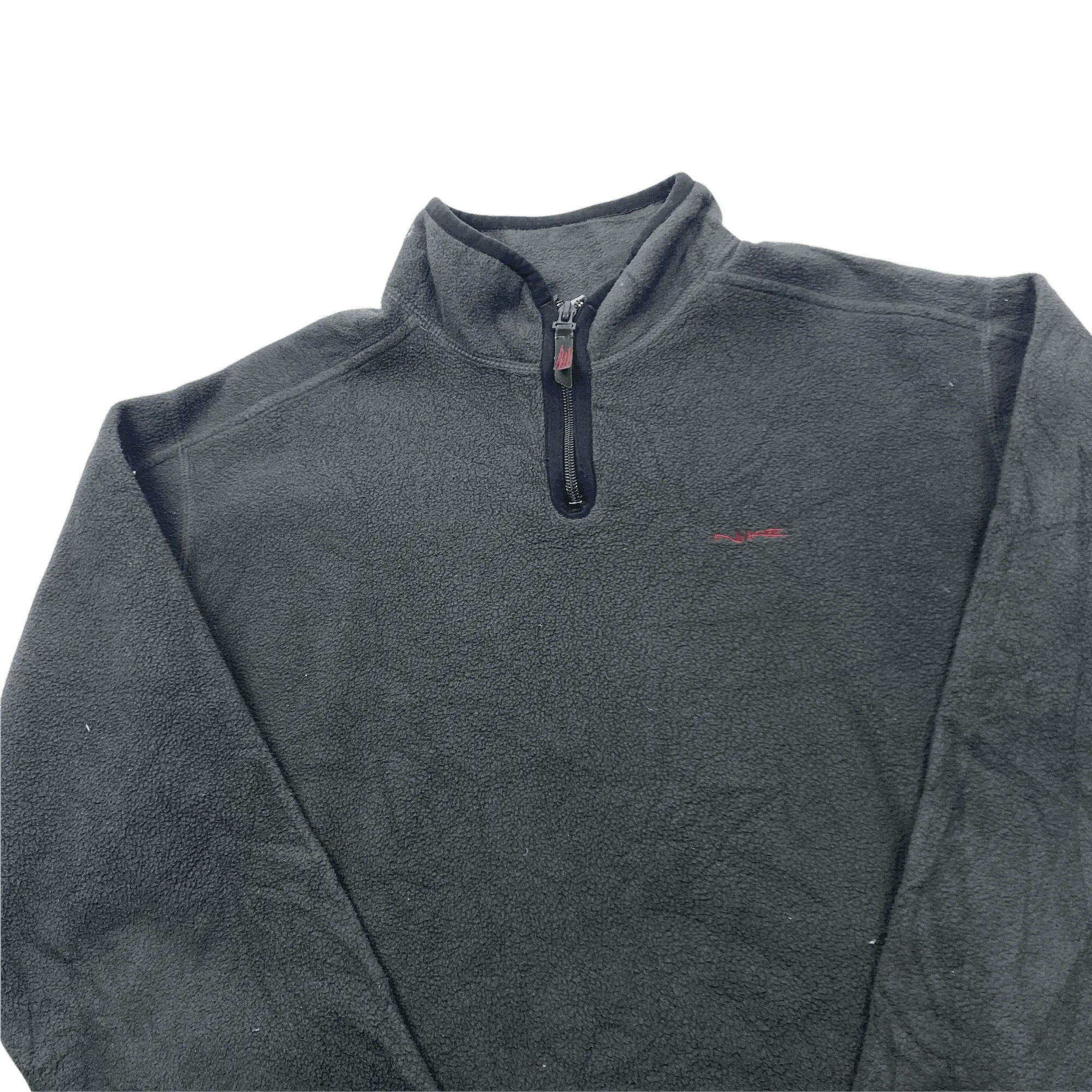 Vintage 90s Grey Nike Quarter Zip Fleece - Small