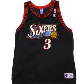 VINTAGE CHAMPION PHILADELPHIA 76XERS SIXERS Allen IVERSON 3 JERSEY SIZE 48 LATE 1990S