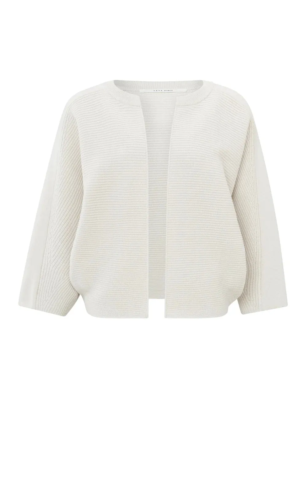 YAYA KNITTED CARDIGAN CHALK WHITE