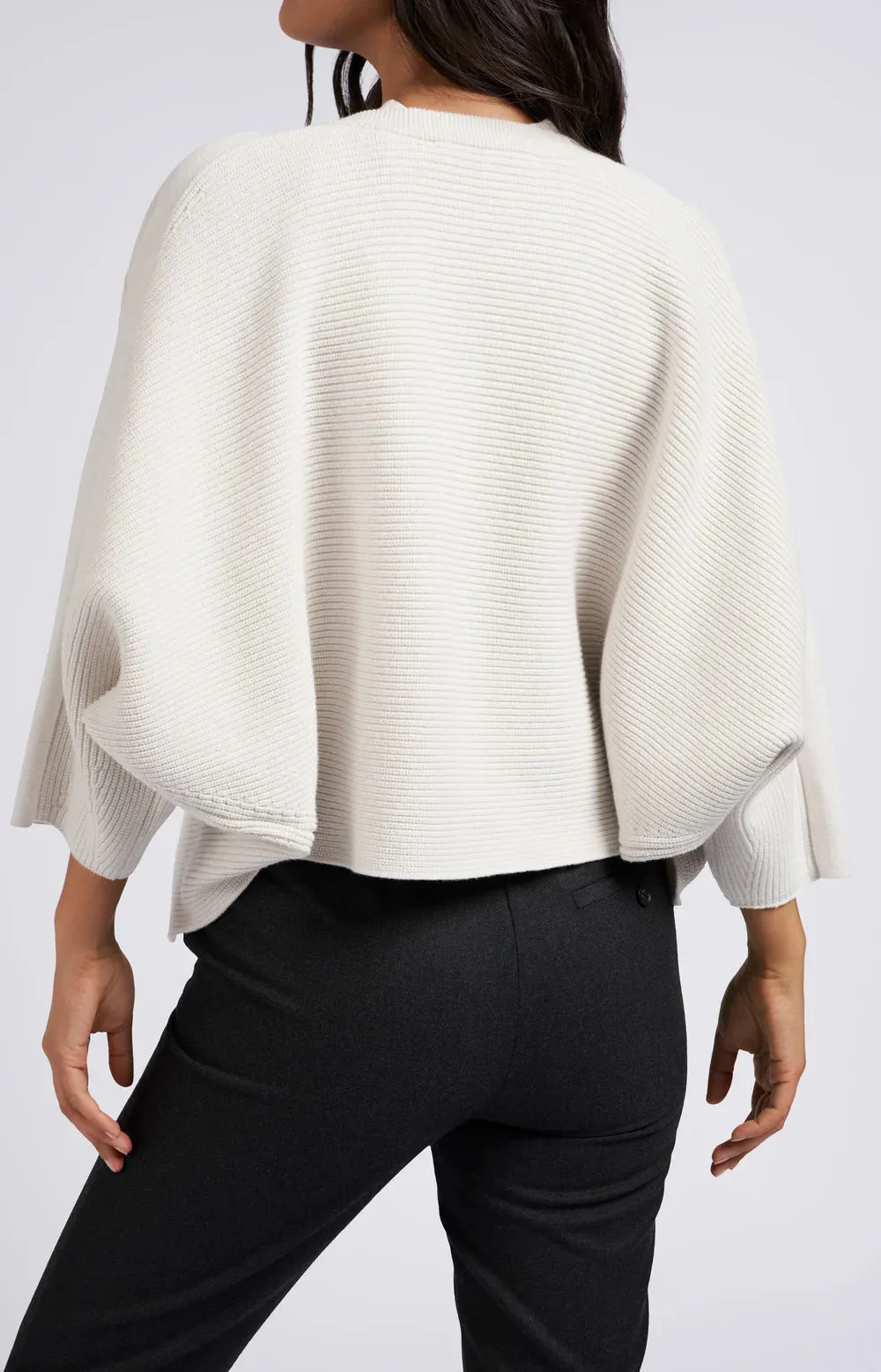 YAYA KNITTED CARDIGAN CHALK WHITE